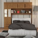 Ver imagem 1 de Guarda Roupa Modulado Paris 5 Portas com Espelho e 2 Gavetas