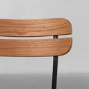 Ver mais imagens de Conjunto Mesa de Jantar Square Redonda Louro Freijó 88cm + 4 Cadeiras Ribs Sarja Verde Oliva Abra Ca