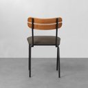 Ver imagem 7 de Conjunto Mesa de Jantar Square Redonda Louro Freijó 88cm + 4 Cadeiras Ribs Sarja Verde Oliva Abra Ca
