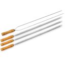 Ver imagem 1 de Kit de 4 Espetos em Aço Inox com Cabo de Madeira 1 Duplo + 3 Simples Qualinox