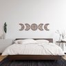 Quadro Escultura de Parede Fases da Lua Boho, Arabesco 90x406, Marrom. em Mdf 6mm, para Sala, para Q - 1