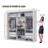 Guarda Roupa Melissa Glass Plus Casal com 3 Portas em Mdp Carioca Móveis - 3