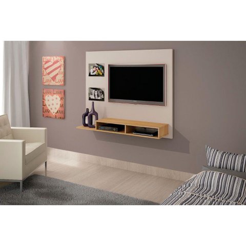 Painel Hades 145cm em Mdp Valdemóveis Off White/ Cinamomo