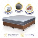 Ver imagem 4 de Conjunto Box Marrom Argel Cinza Espuma D33 Queen 158x198x67 - King House