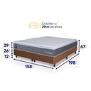 Ver imagem 3 de Conjunto Box Marrom Argel Cinza Espuma D33 Queen 158x198x67 - King House