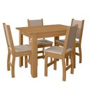 Ver imagem 1 de Mesa de Jantar Bellagio Retangular 108cm com 4 Cadeiras Clara Poliman Móveis