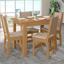 Ver imagem 2 de Mesa de Jantar Bellagio Retangular 108cm com 4 Cadeiras Clara Poliman Móveis