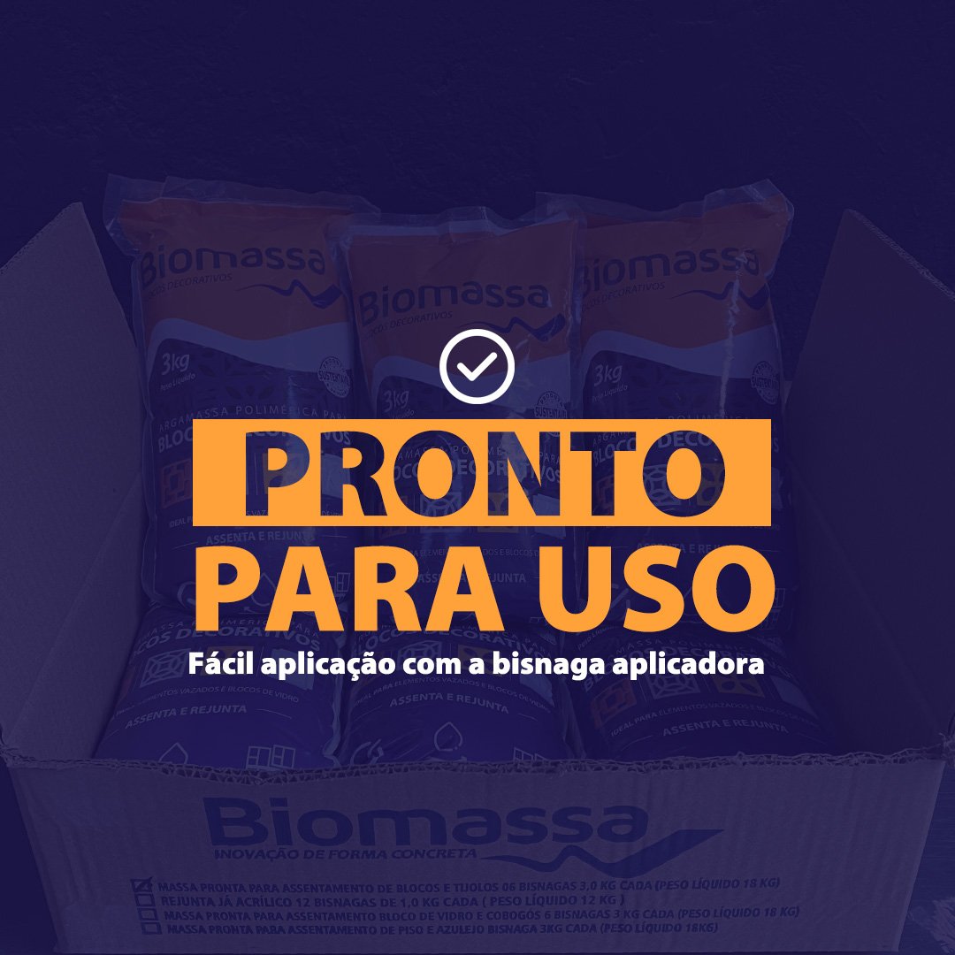 Argamassa Polimérica P/ Blocos Decorativos (3kg) Biomassa do Brasil Biomassa Blocos Decorativos - 2