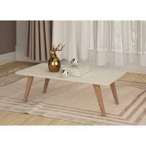 Mesa de Centro Tuboarte Sibele 100% Mdf com Pés em Madeira Estilo Retrô
