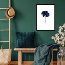 Ver imagem 2 de Quadro Flor Minimalista Azul - 60x48cm:madeira Preta