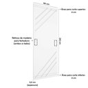 Ver imagem 3 de Porta Frisada R30k 210x90cm 35mm Reforço Fechadura:cerejeira