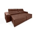 Ver imagem 2 de Sofá France Exclusivi em Couro com Braço de Indução 2.30m Cor Marrom