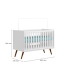 Ver imagem 3 de Quarto de Bebe Berço e Cômoda Q Encanto Retrô Branco Qmovi