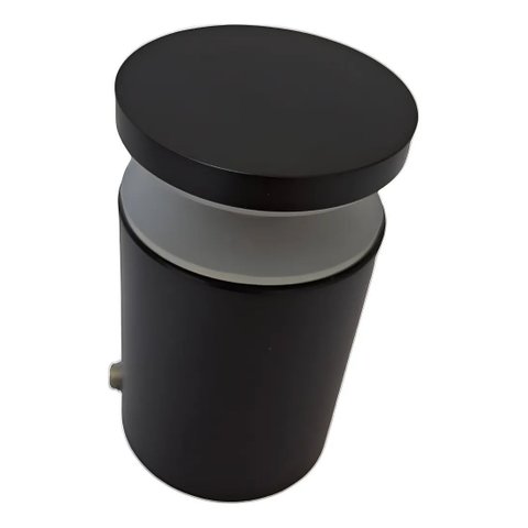 Prolongador Botton Inox 304 Vidro Guarda Corpo 50x40mm Preto