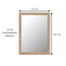 Espelho Decorativo Retangular de Parede com Moldura Madeira 102cmx72cm Decore Pronto - 6