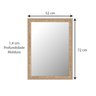 Espelho Decorativo Retangular de Parede com Moldura Madeira 72cmx52cm Decore Pronto - 6