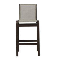 Banqueta Alta Tela Sling e Aluminio para Cozinha Piscina Varanda - 3