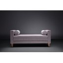 Ver imagem 2 de Recamier 2 Lugares Valence 140cm | Linho Cinza - Imbuia - Ilha Bela