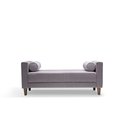 Ver imagem 1 de Recamier 2 Lugares Valence 140cm | Linho Cinza - Imbuia - Ilha Bela