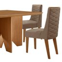 Ver imagem 7 de Mesa Evora 90 Mdf Canto Copo e com 4 Cadeiras Safira Veludo Capuccino Naturalle