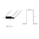 Ver imagem 4 de Batente de Madeira MDF Ultra Branco 215x7,5x2,7cm Casablanca