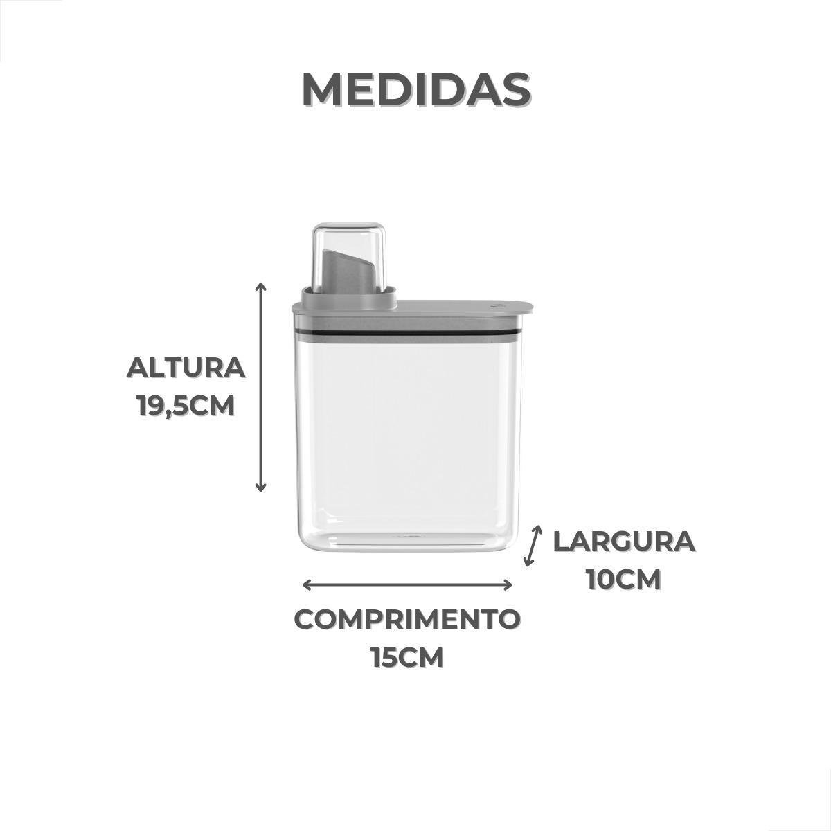 Dispenser Sabão Amaciante Dosador Lavanderia Flow 1,5 Chumbo - 10