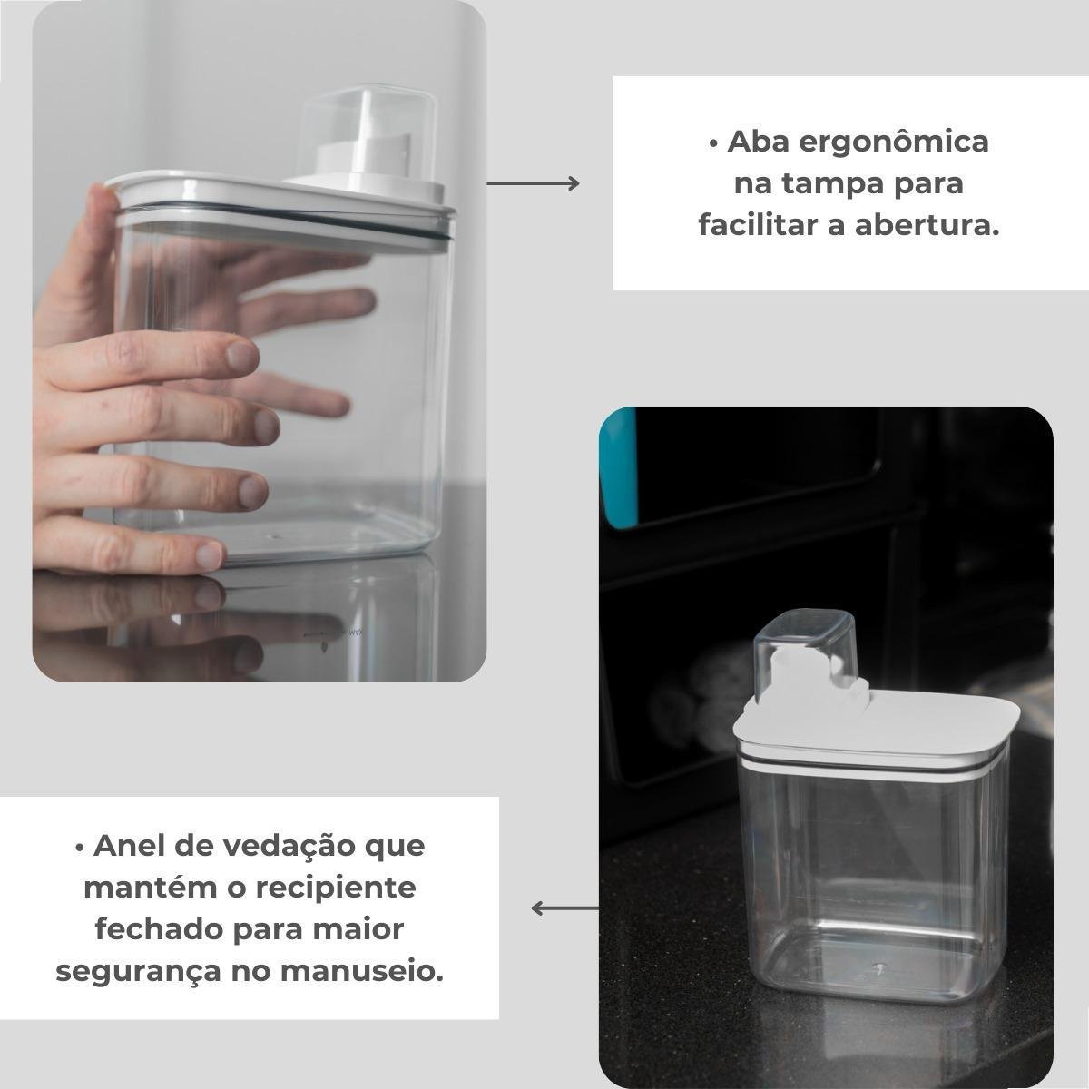 Dispenser Sabão Amaciante Dosador Lavanderia Flow 1,5 Chumbo - 5