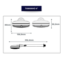 Ver imagem 3 de Chuveiro de Água Fria Tam 4" sem Registro Cor Branco Durín