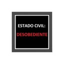 Ver imagem 1 de Quadro Quadrado Estado Civil Desobediente 20x20cm:Madeira branca