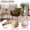 Ver mais imagens de Poltrona Decorativa Reforçada para Sala Alice para Recepção Manicure Escritório Suede