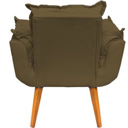 Poltrona Decorativa Reforçada para Sala Alice para Recepção Manicure Escritório Suede - 5