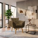 Ver imagem 1 de Poltrona Decorativa Reforçada para Sala Alice para Recepção Manicure Escritório Suede