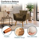Ver imagem 4 de Poltrona Decorativa Reforçada para Sala Alice para Recepção Manicure Escritório Suede