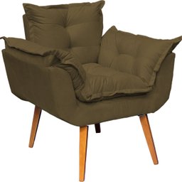 Poltrona Decorativa Reforçada para Sala Alice para Recepção Manicure Escritório Suede - 3