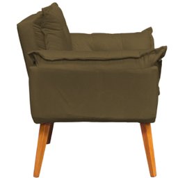 Poltrona Decorativa Reforçada para Sala Alice para Recepção Manicure Escritório Suede - 4