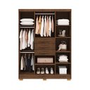 Ver imagem 2 de Guarda-roupa 6 Portas 3 Gavetas Taurus Imbuia Rústico - Vila Rica