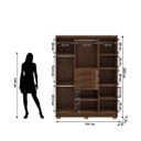 Ver imagem 4 de Guarda-roupa 6 Portas 3 Gavetas Taurus Imbuia Rústico - Vila Rica