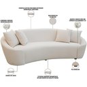 Ver imagem 7 de Sofá 3 Lugares Orgânico Sala de Estar Living 190cm Adam T03 Veludo Bege - Lyam Decor