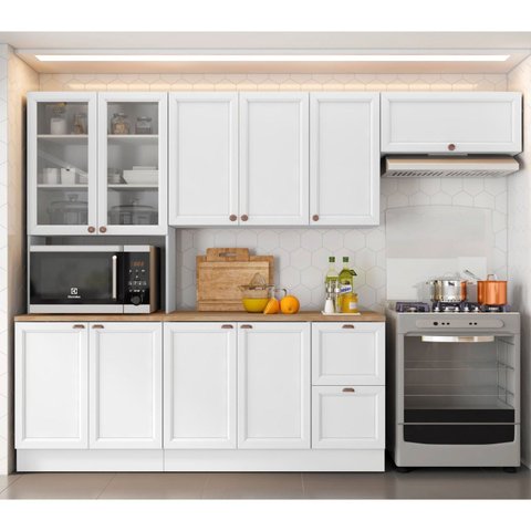 Cozinha Completa 4 Peças 10 Portas 2 Gavetas 1 Nicho para Forno Unna Yescasa