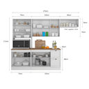 Ver imagem 5 de Cozinha Completa Modulada Americana 4 Peças com Paneleiro Torre Quente e Balcão com Tampo Unna Yesca
