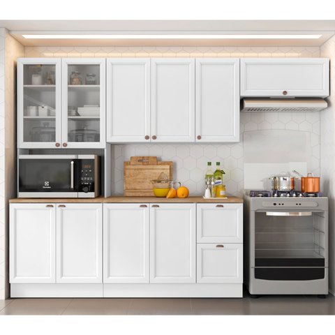 Cozinha Completa 4 Peças 10 Portas 2 Gavetas 1 Nicho para Forno Unna Yescasa