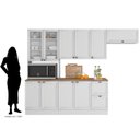 Ver imagem 6 de Cozinha Completa Americana 4 Peças com Paneleiro Torre Quente e Balcão com Tampo Unna Yescasa Branco