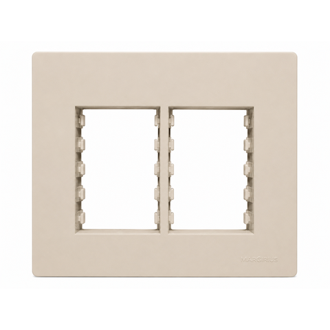 Placa com Suporte 4x4 6 Postos Infiniti Plus Duna Margirius Cor:Duna