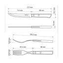 Ver imagem 7 de Jogo de Talheres para Churrasco Tramontina em Aço Inox com Cabo Vermelho Polywood 12 Peças