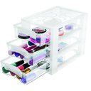 Ver imagem 2 de Gaveteiro Plástico com 3 Gavetas M Ordene Cristal