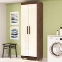 Ver imagem 2 de Armário Multiuso 2 Portas 60cm Hebrom V01 Imbuia Champanhe - Lyam Decor