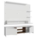 Ver mais imagens de Rack com Painel para Tv até 60 Polegadas 180 Cm Branco/rustic Metz Madesa