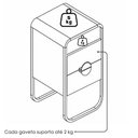 Ver imagem 5 de Mesa de Cabeceira Luna 2 Gavetas 30 cm Pes Metalicos Off White Artesano