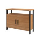 Ver imagem 2 de Balcão Para Escritório Estilo Industrial F32 Freijó/Preto Fosco - Pradel