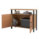 Ver imagem 3 de Balcão Para Escritório Estilo Industrial F32 Freijó/Preto Fosco - Pradel